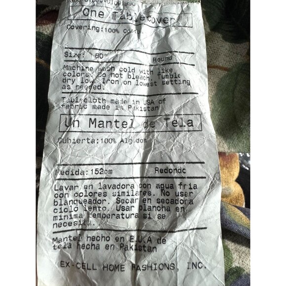 Ex-Cell Home Vintage Fruit Themed Apples Pears Grapes Cotton Tablecloth - Picture 15 of 16